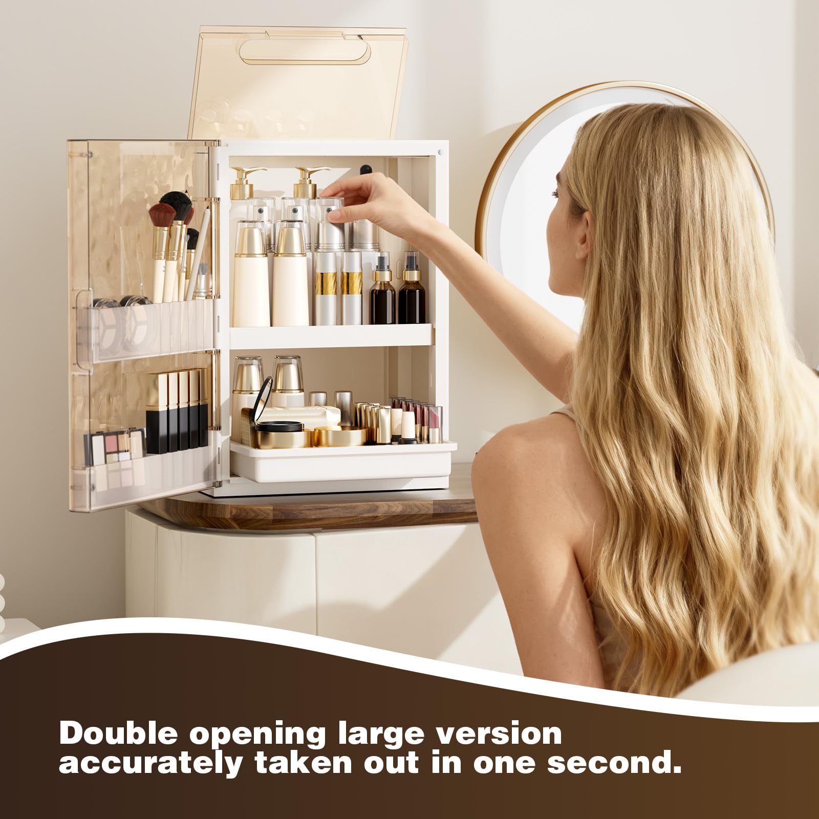 AERCIINC makeup organizer full capacity display for daily routine