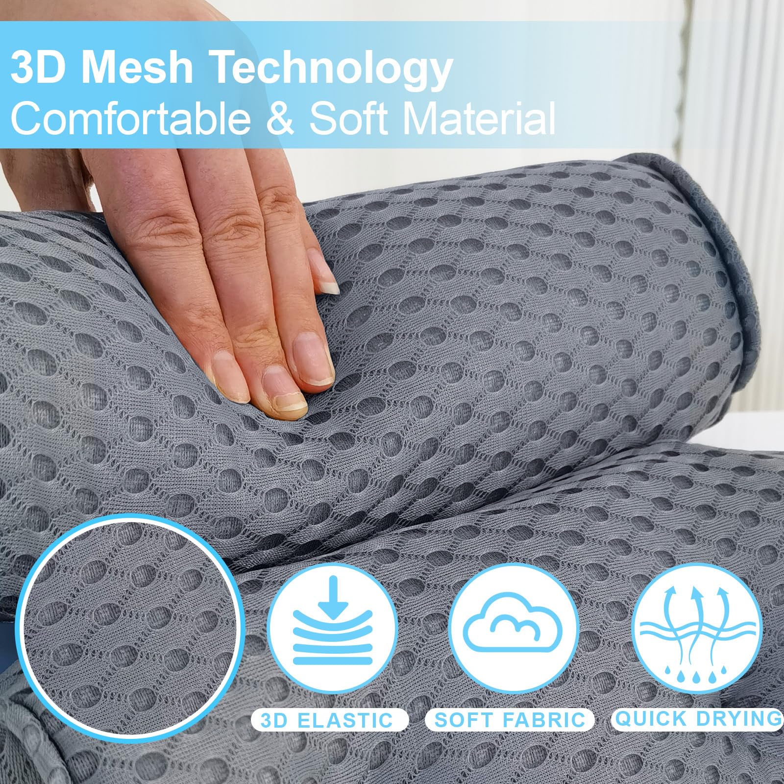 AEROiVi universal-fit pillow suits various tubs with stable head and neck support.
