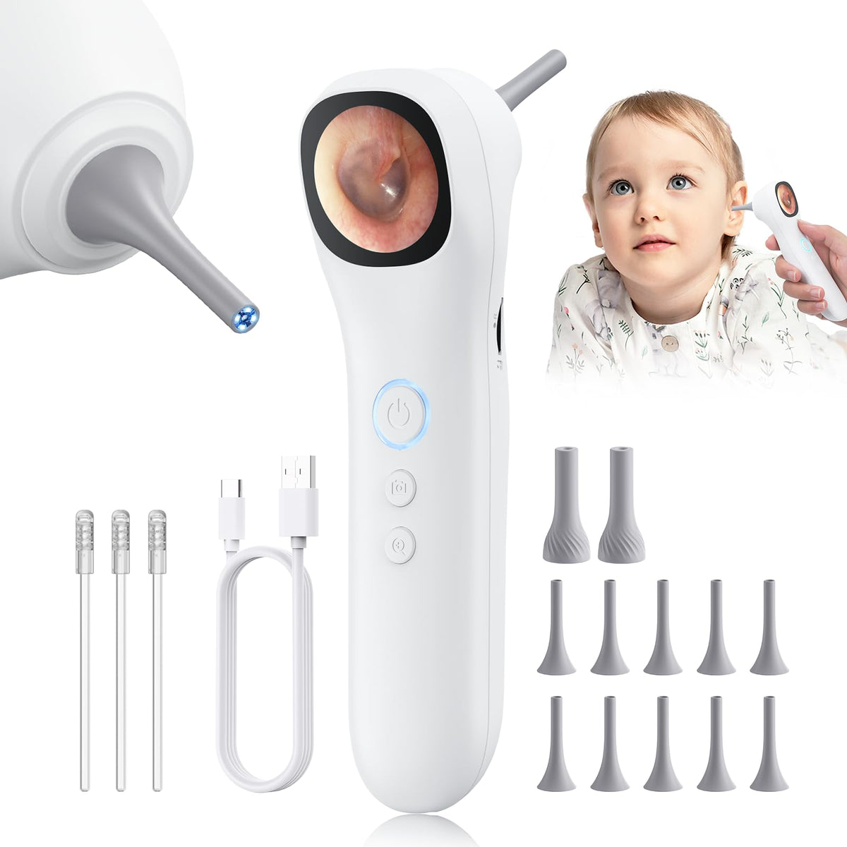 Aertnelz Otoscope Ear Camera 1.21-inch Screen enables clear ear inspections on the go.
