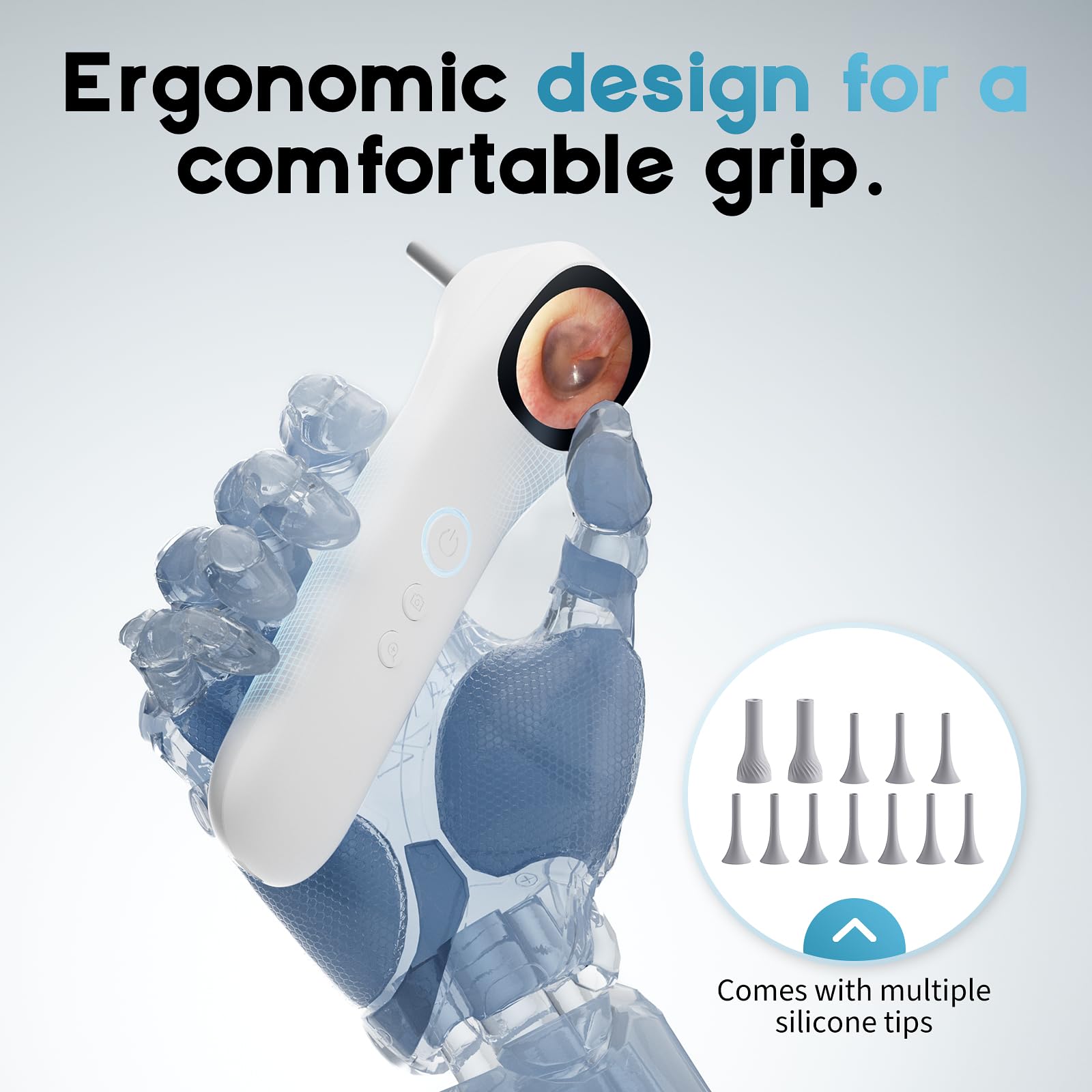 Aertnelz Otoscope Replaceable Tips support versatile ear, nose, and skin exams.