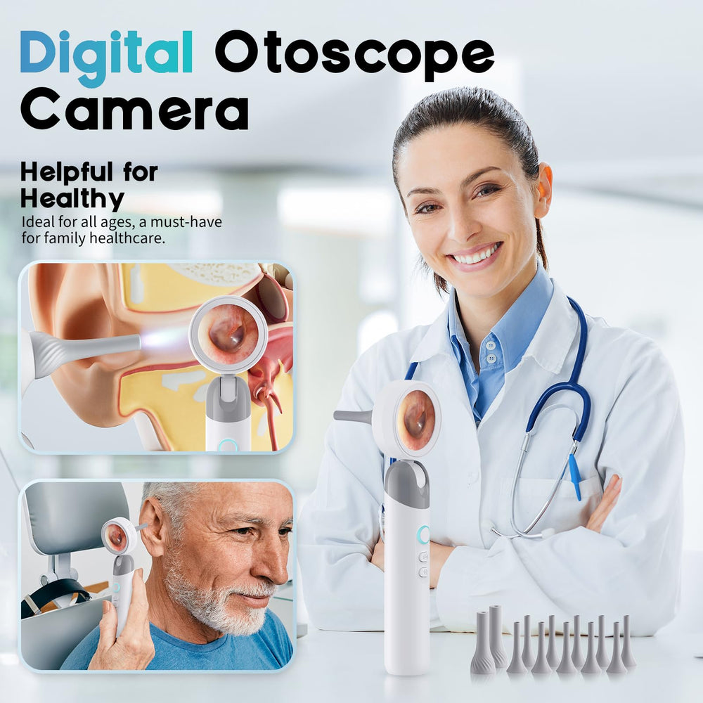 Aertnelz Otoscope screen display shows real time view without smartphone