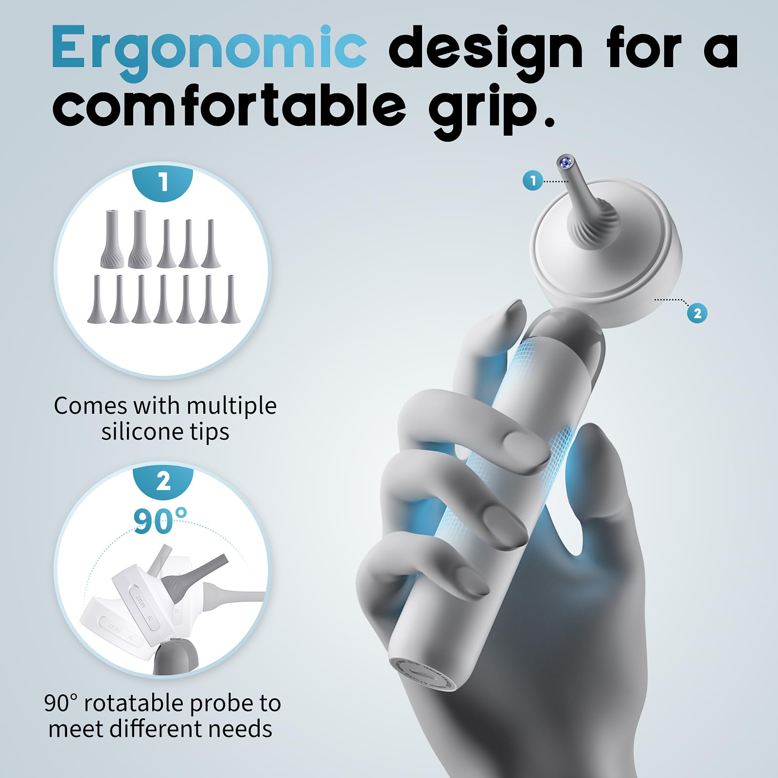 Aertnelz Otoscope tip profiles for ear nose oral and skin checks