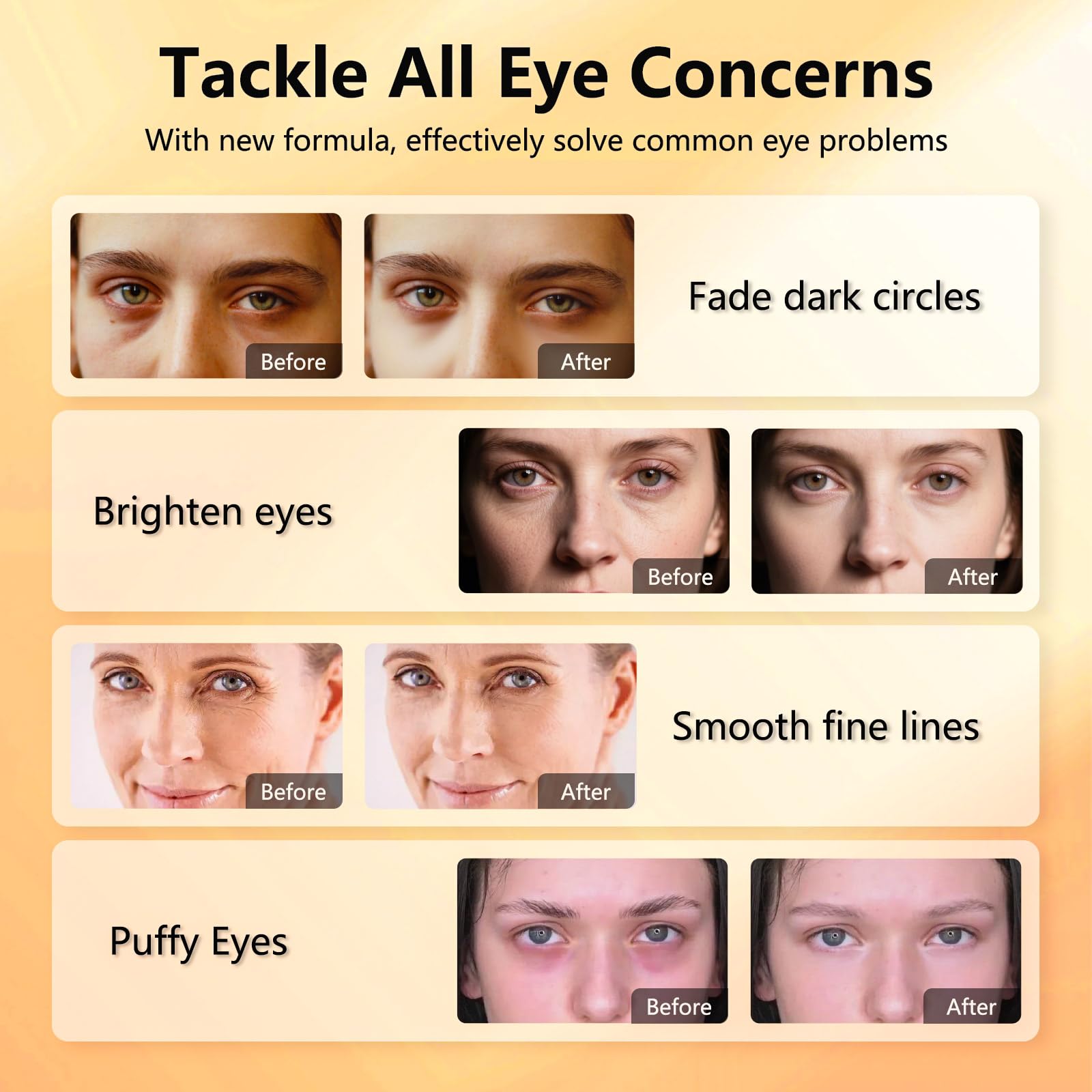 Aeryea Under Eye Patches with vitamin C and caffeine for brighter eyes.