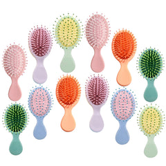 AESPAKO mini hair brush pack showcasing color options for versatile styling.