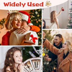 Aesnoun small gold flower clip bangs styling to create cute layered looks.