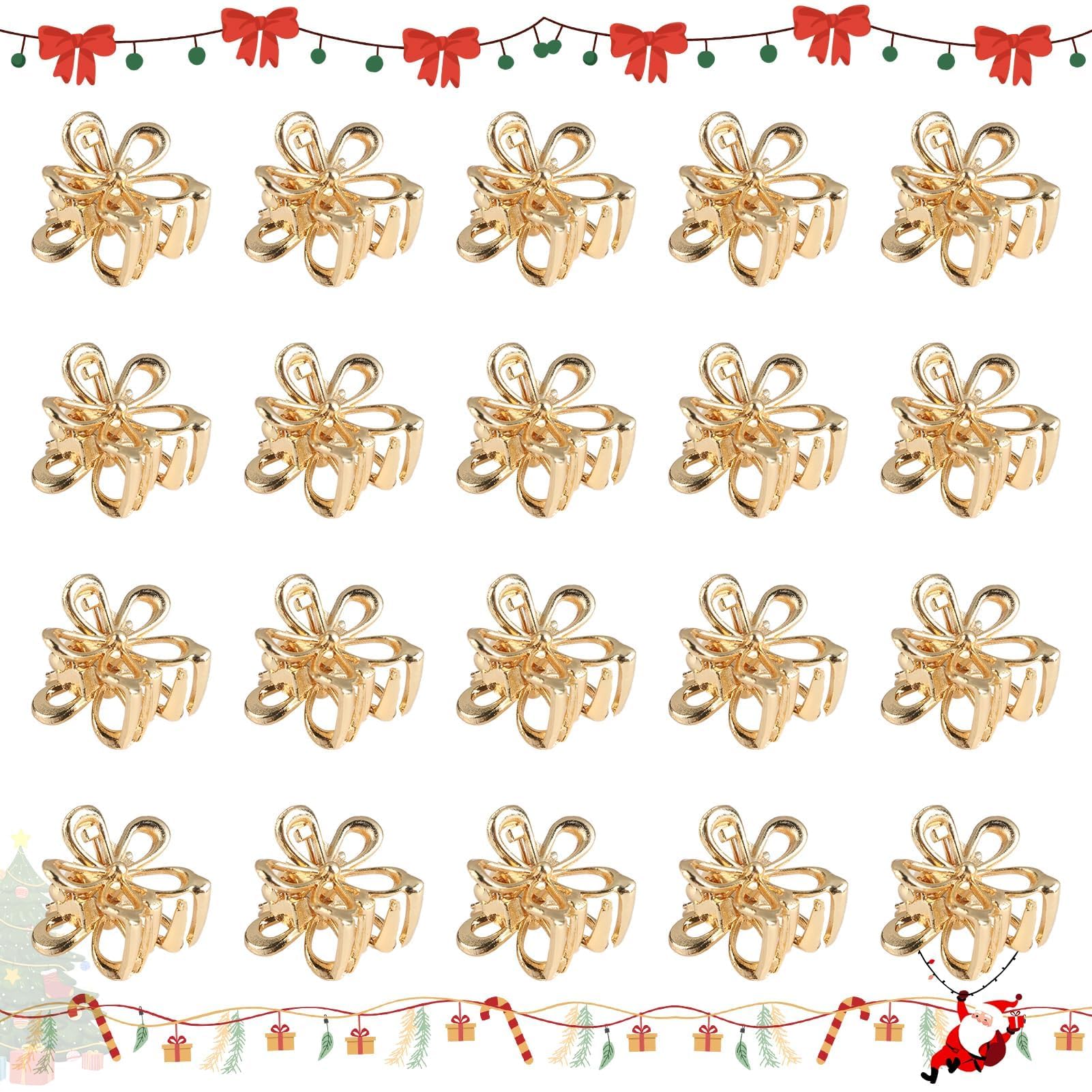 Aesnoun group of gold flower clips arranged for a best-seller aesthetic and variety.