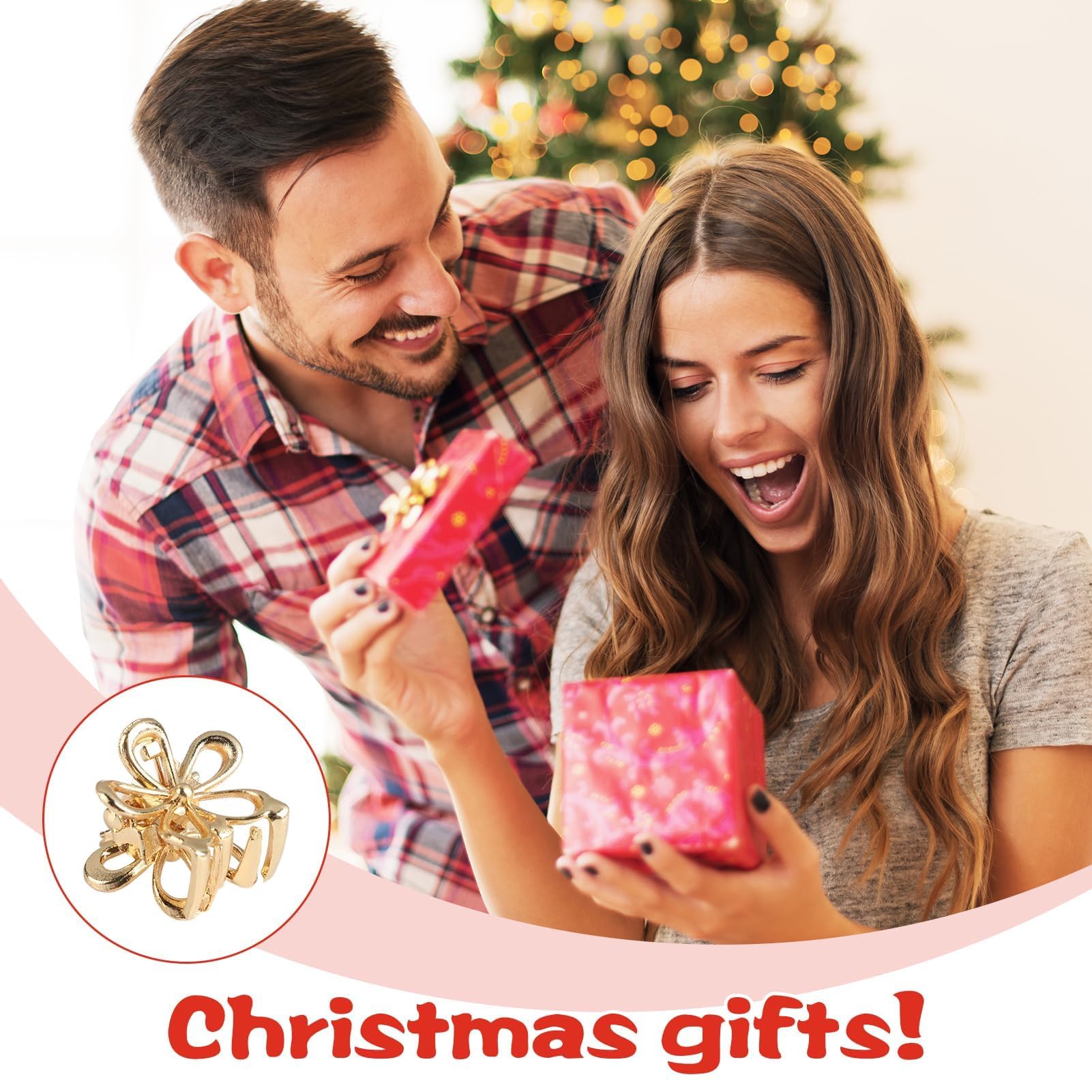 Aesnoun holiday gift set image featuring the 20-piece floral clips for gifting.