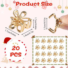 Aesnoun tiny gold flower clip secure non-slip claw holds hair firmly for bangs.