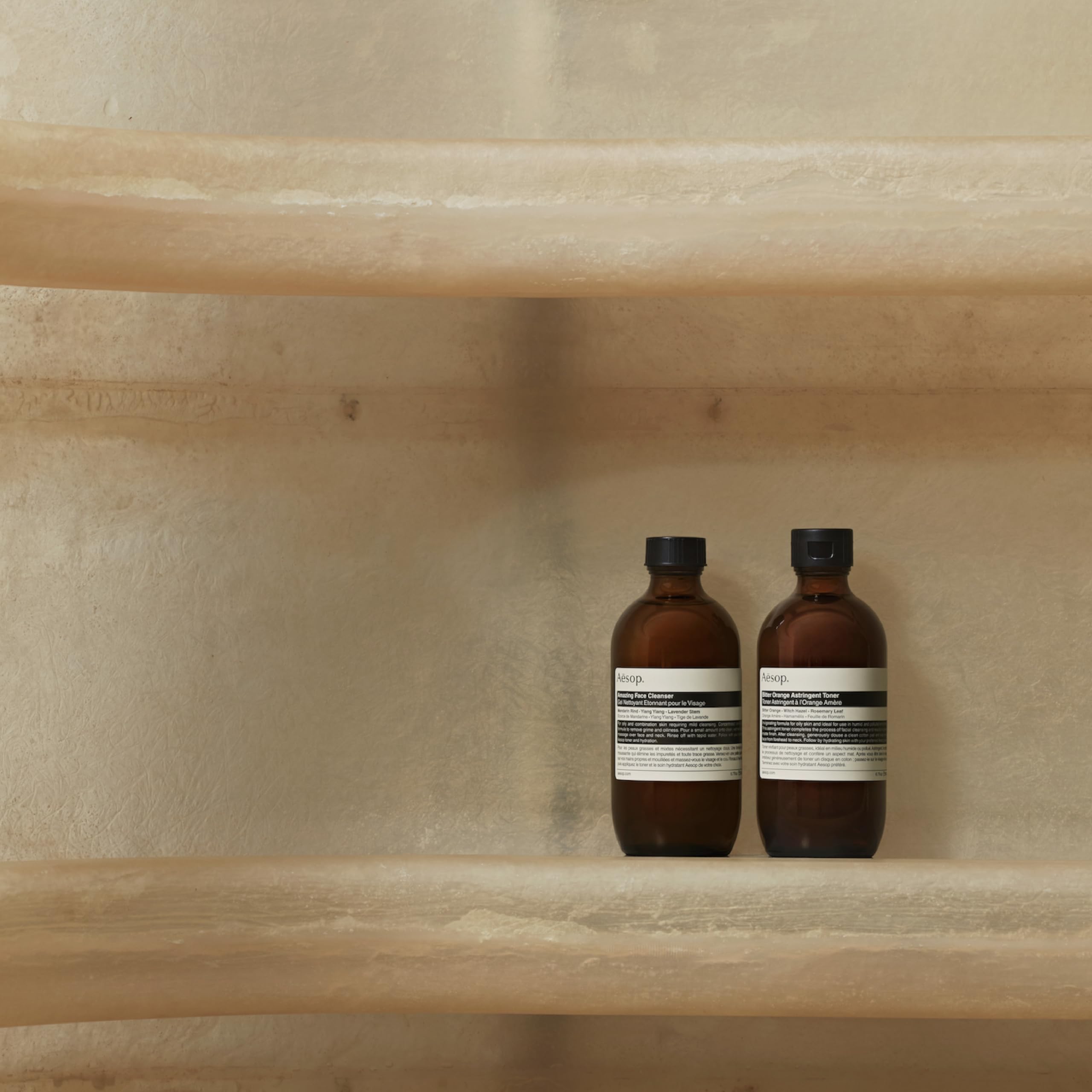 Aesop Amazing Face Cleanser low-foaming texture shown for gentle daily cleanse.