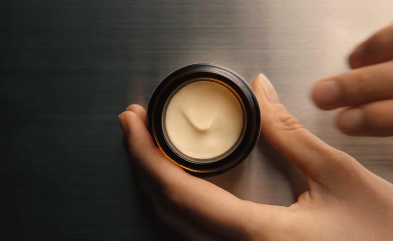 Aesop Camellia Nut Cream jar product shot conveys premium daily moisture