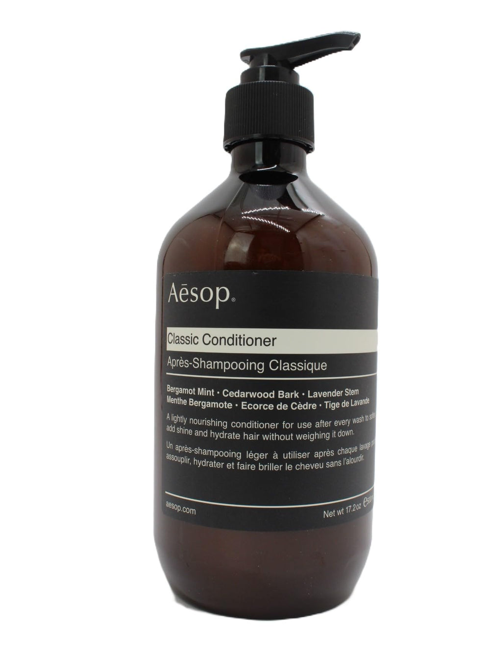 Aesop Cedarwood Bark and Juniper Berry ingredients showcase natural hair cleansing.