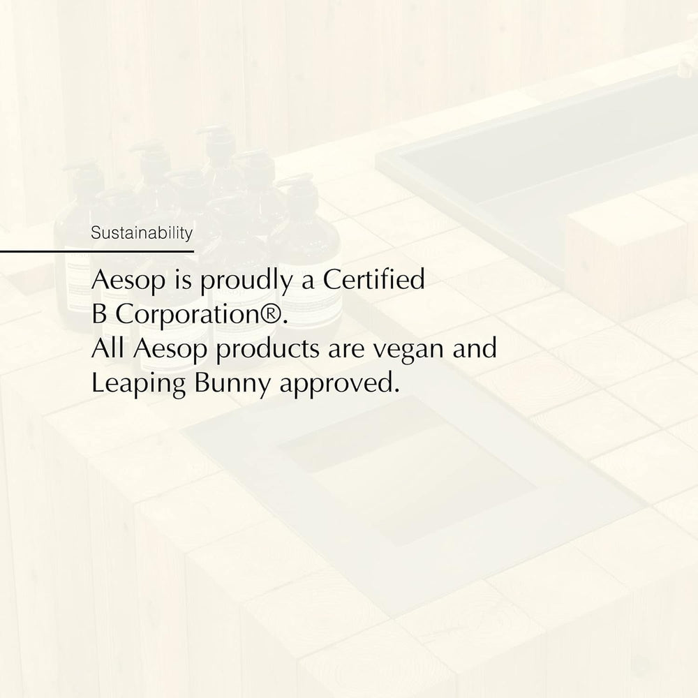 Aesop Deodorant Spray bottle close-up emphasizes vetiver root scent.