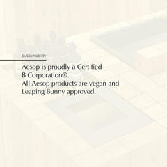 Aesop Deodorant Spray bottle close-up emphasizes vetiver root scent.