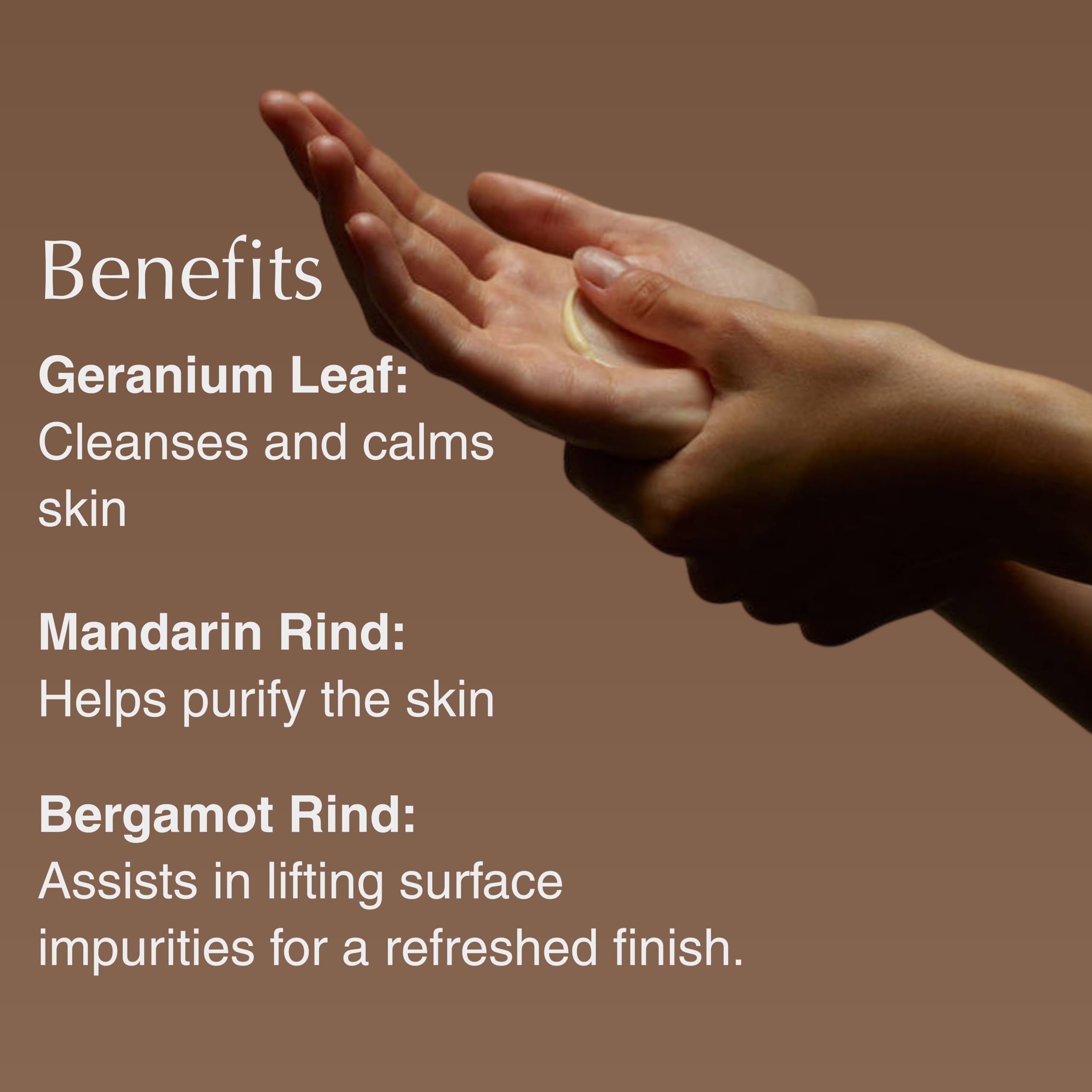 Aesop Geranium Leaf Body Cleanser lather close-up highlights crisp citrus aroma.
