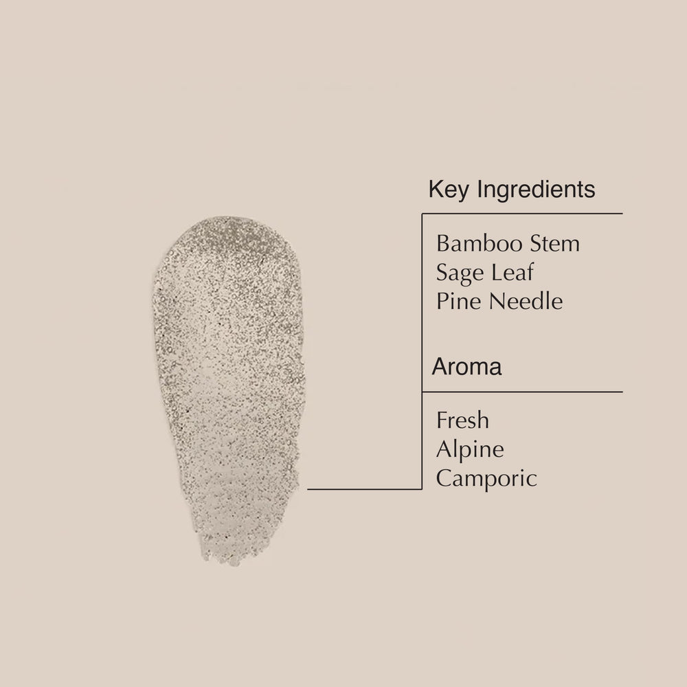 Aesop Redemption Body Scrub bottle close-up highlights aroma and premium botanicals
