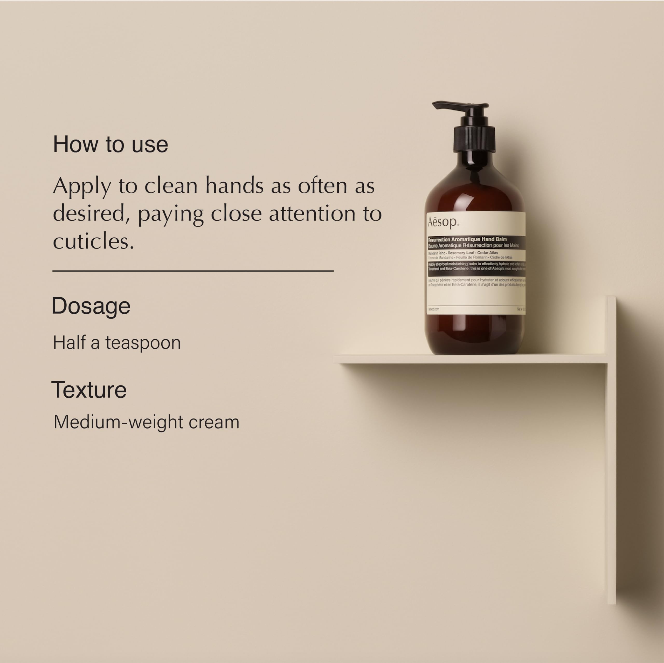 Aesop Resurrection Hand Wash foam close-up showing soft lather