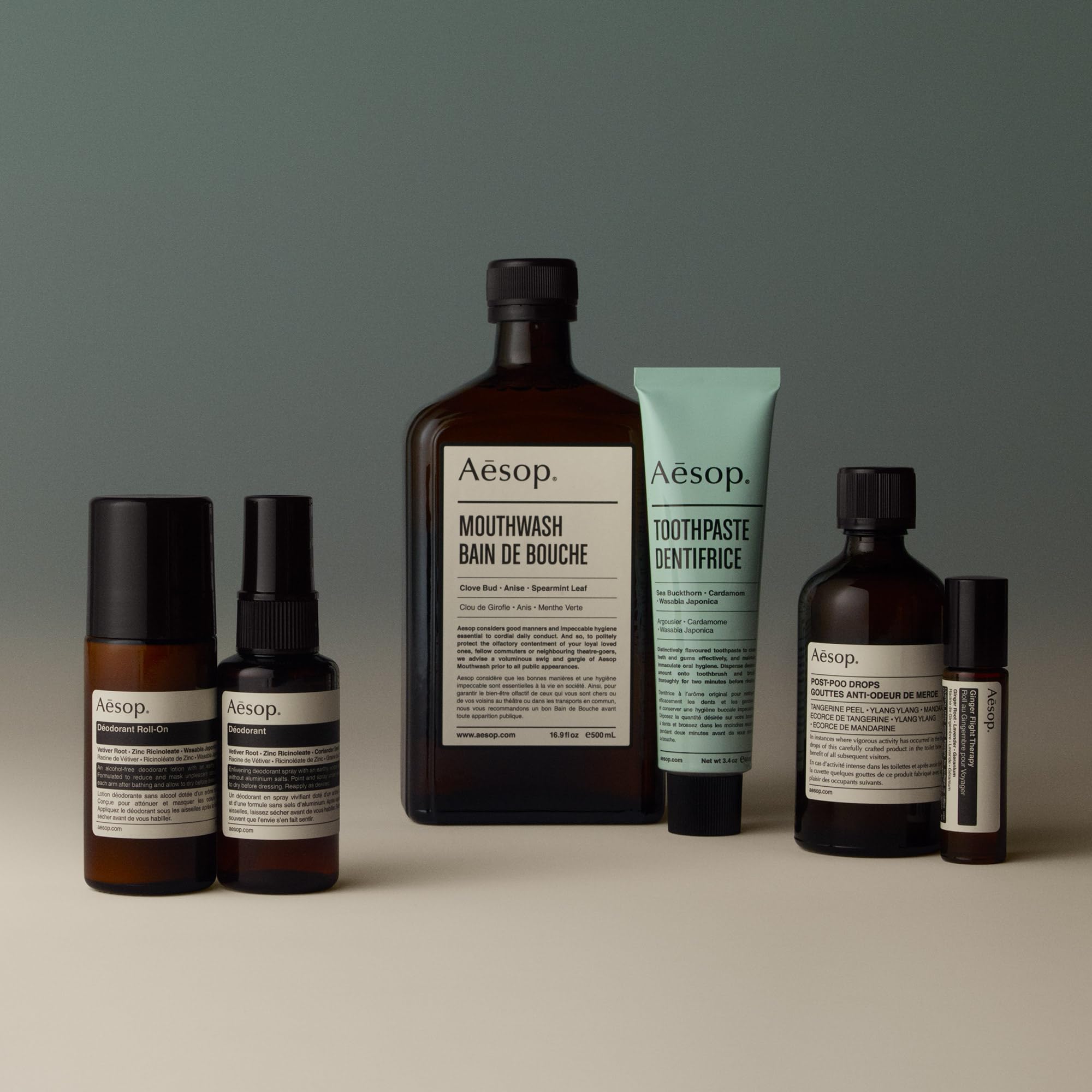 Aesop Roll On Deodorant after-bath use scenario illustrating convenient daily care