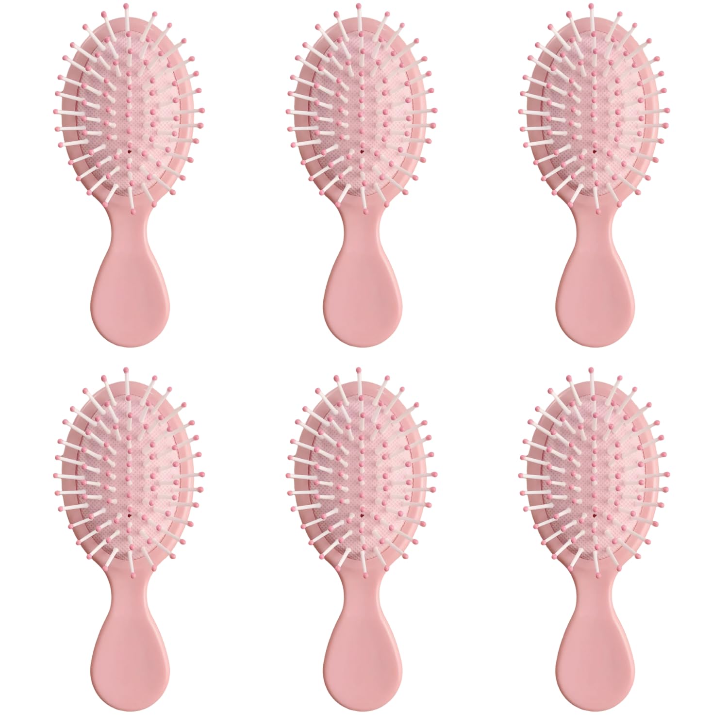 AESPAKO mini wet hair brush pink pack with soft cushions for gentle detangling.