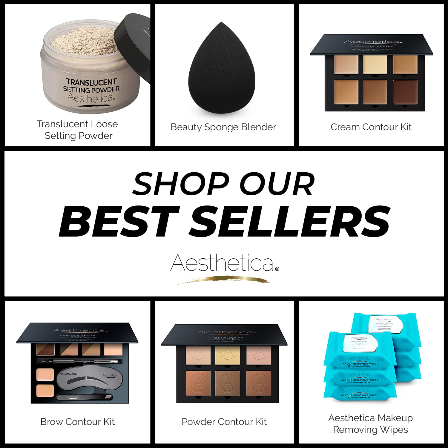Aesthetica Banana Loose Setting Powder packaging highlights cruelty-free formula