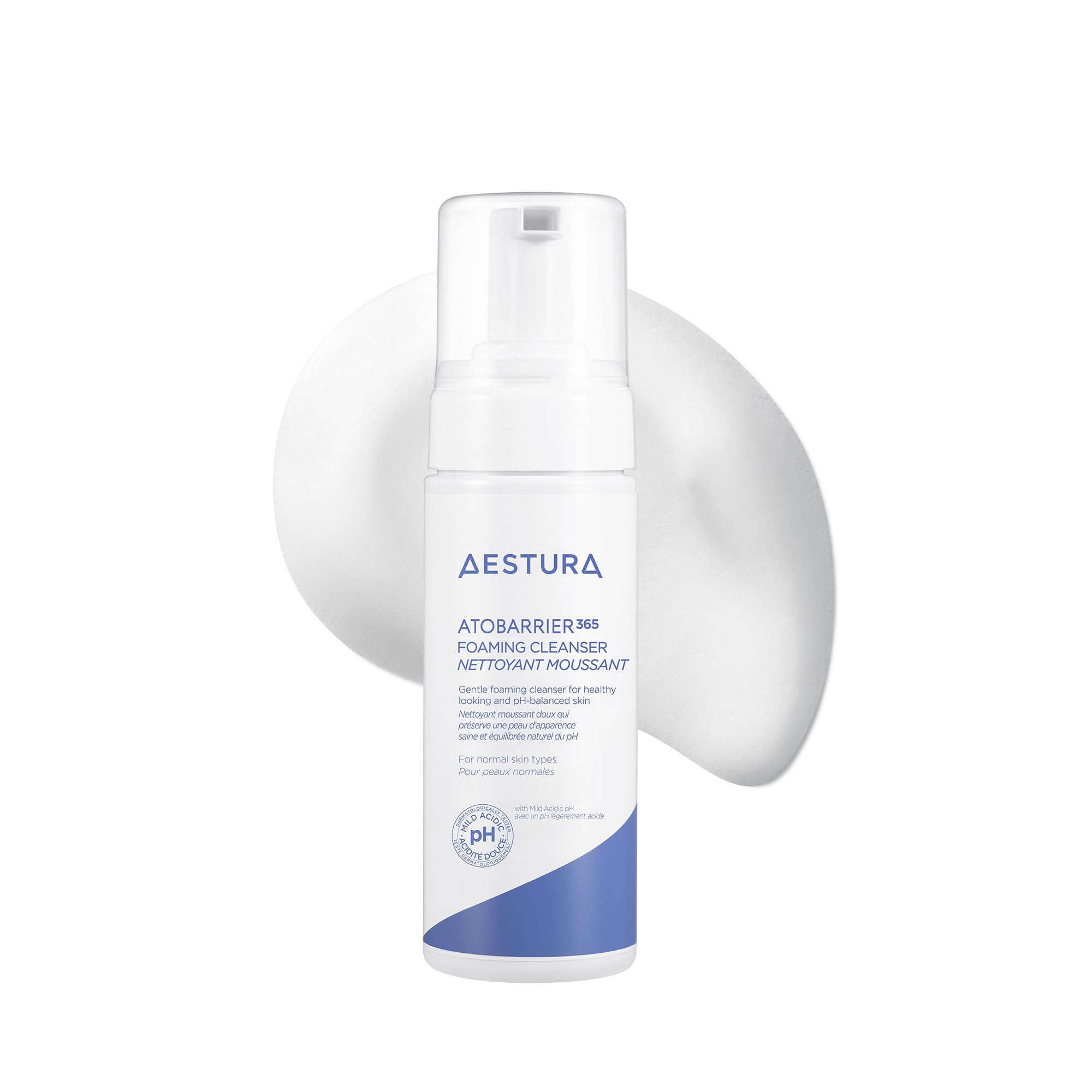 AESTURA ATOBARRIER365 foaming cleanser bottle for daily gentle cleansing.