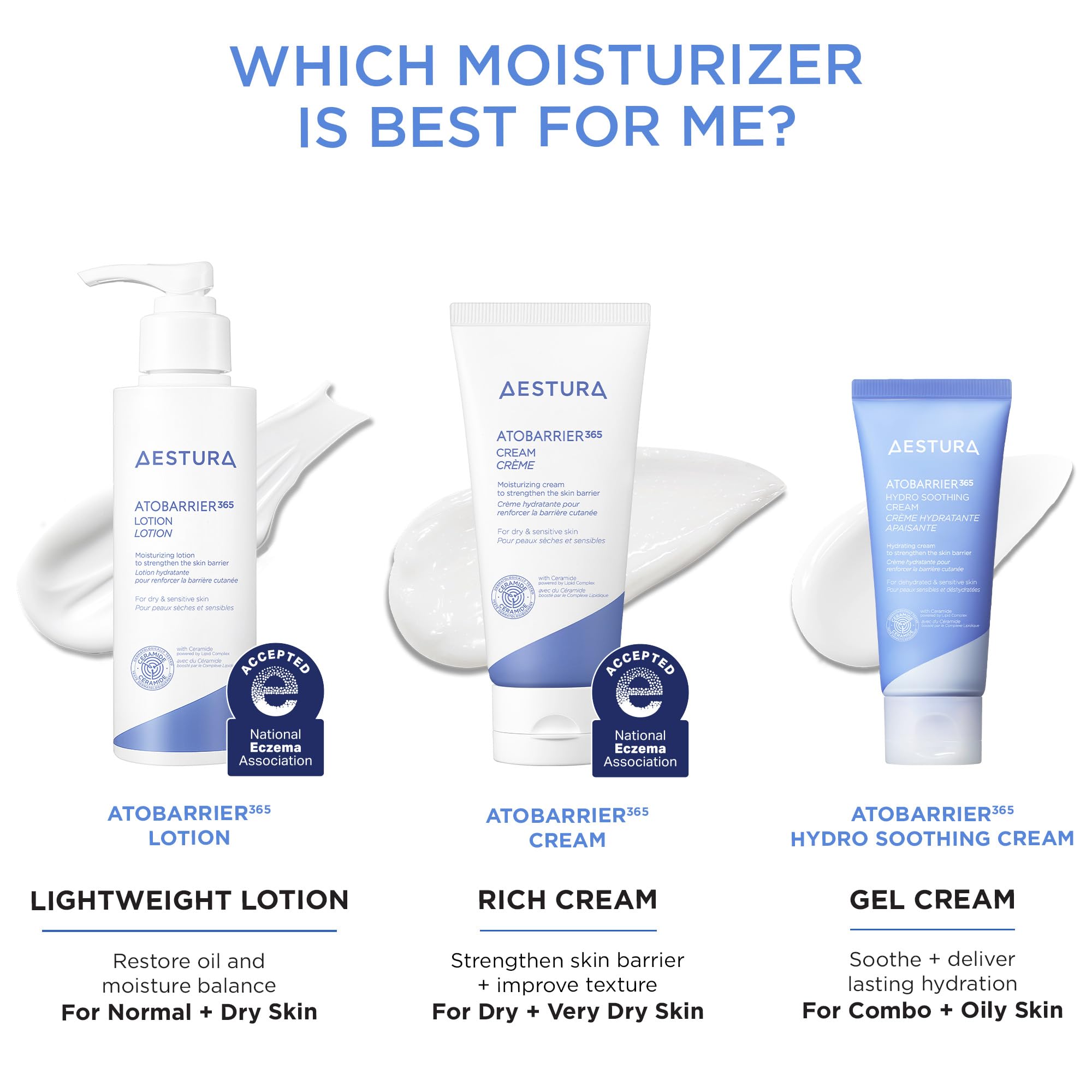 AESTURA ATOBARRIER365 fragrance-free label signals sensitive-skin friendly formulation.
