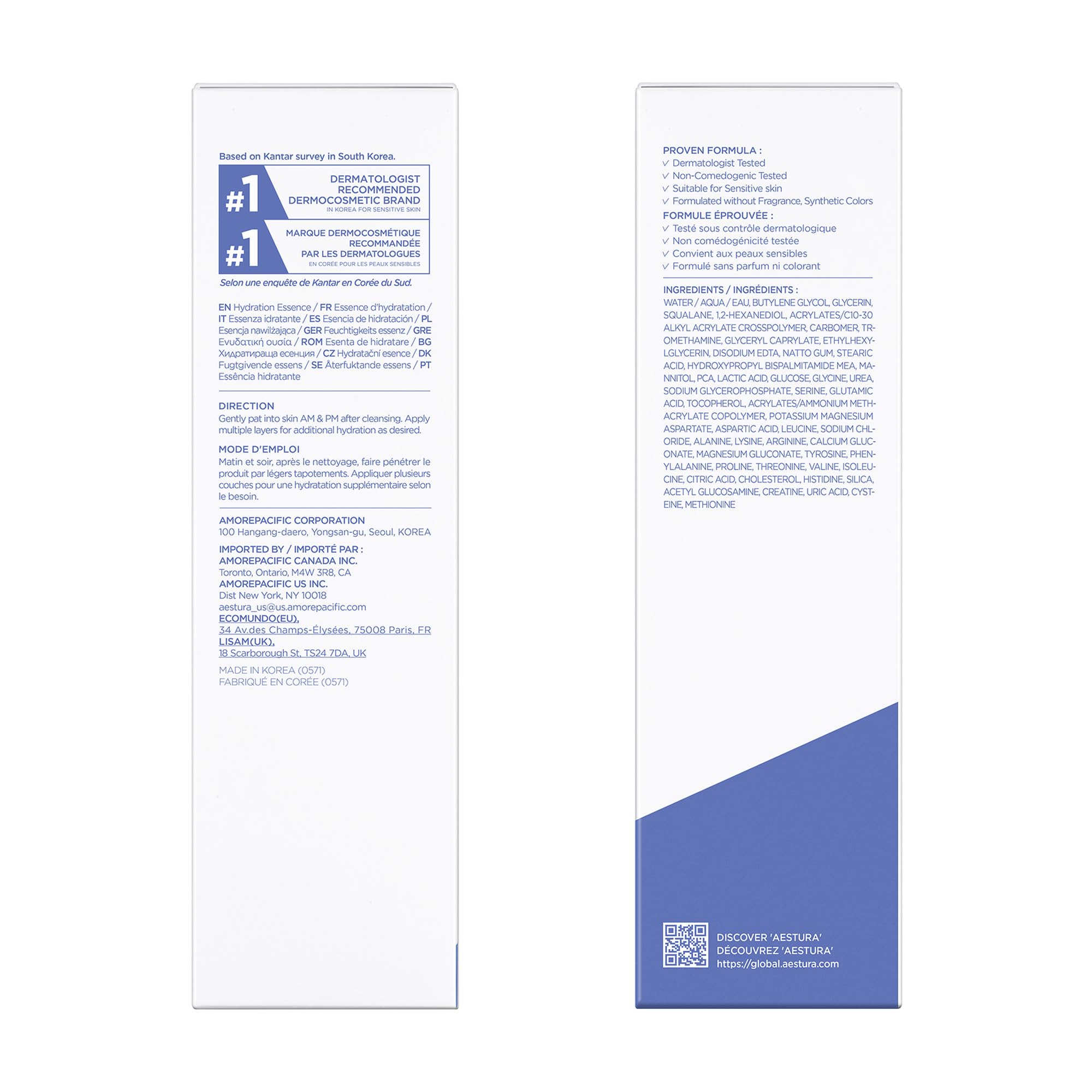 AESTURA ATOBARRIER365 Hydro Essence daily-use routine imagery for hydrating care