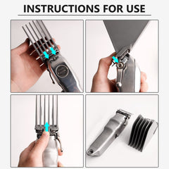 AFANSO Mega Hair Clipper Guards fit Wahl full-size clippers for broad compatibility.