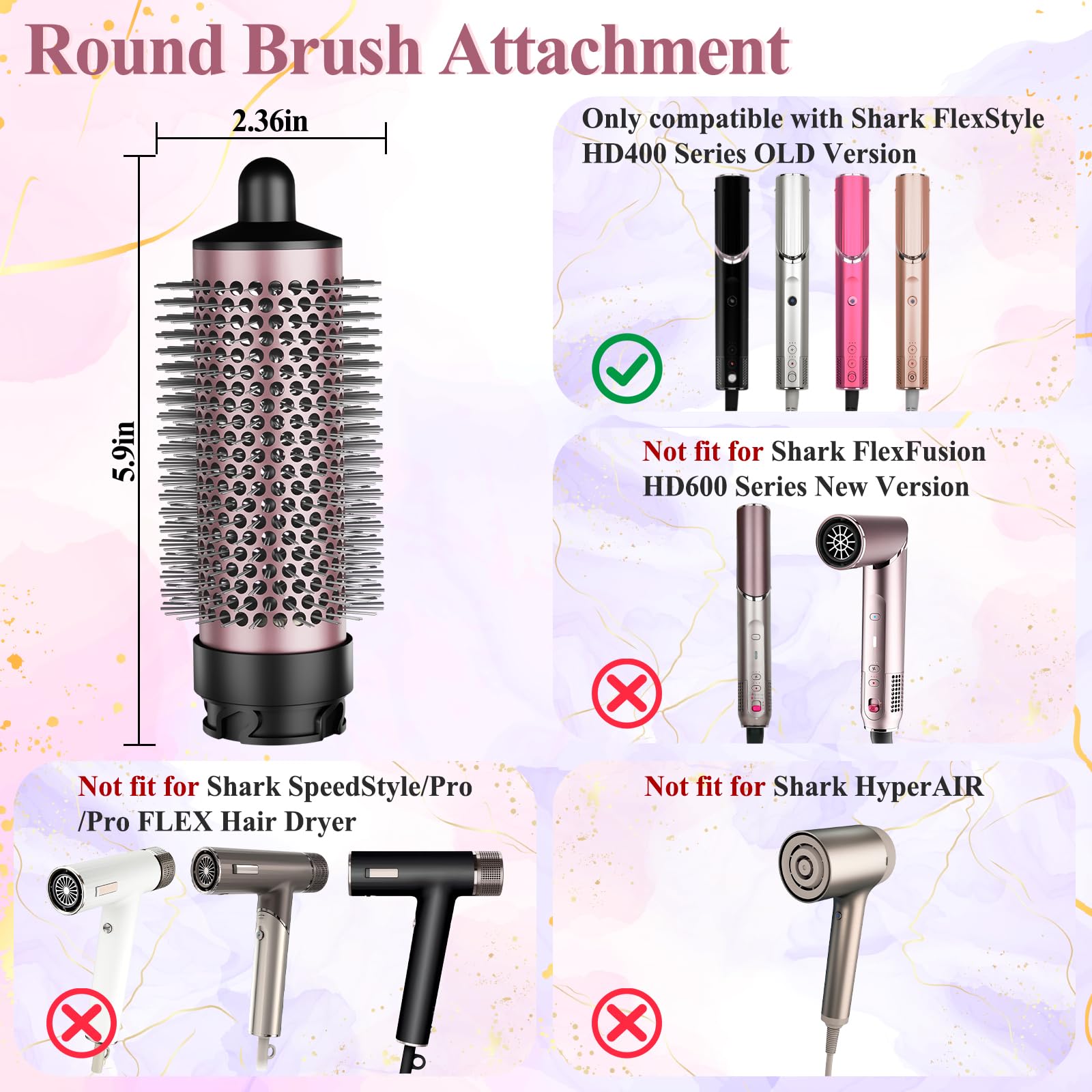 AFDD round brush crown-volume and bounce demonstrates voluminous finish.