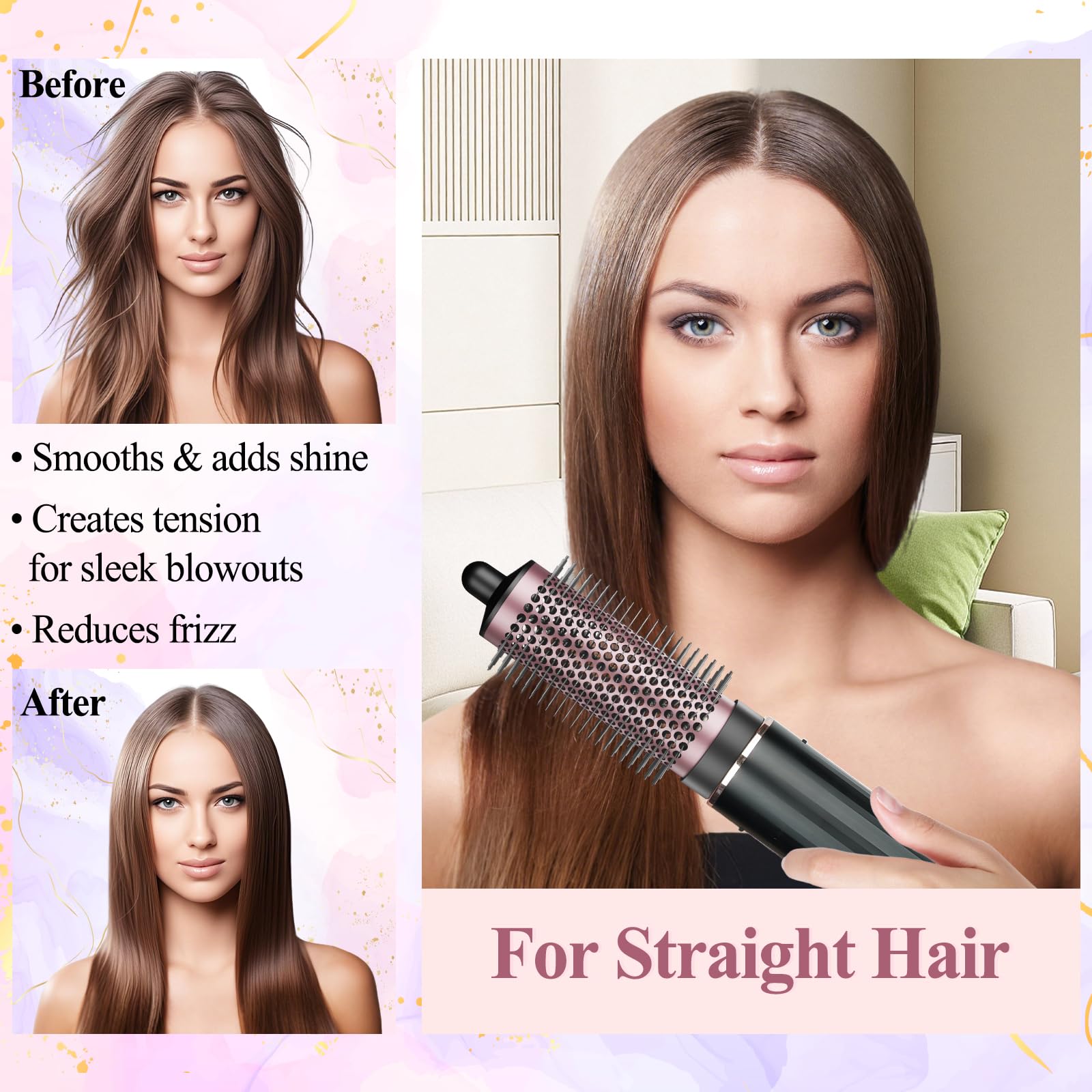 AFDD round brush flexstyle-attachment-in-action shows easy attachment and control.