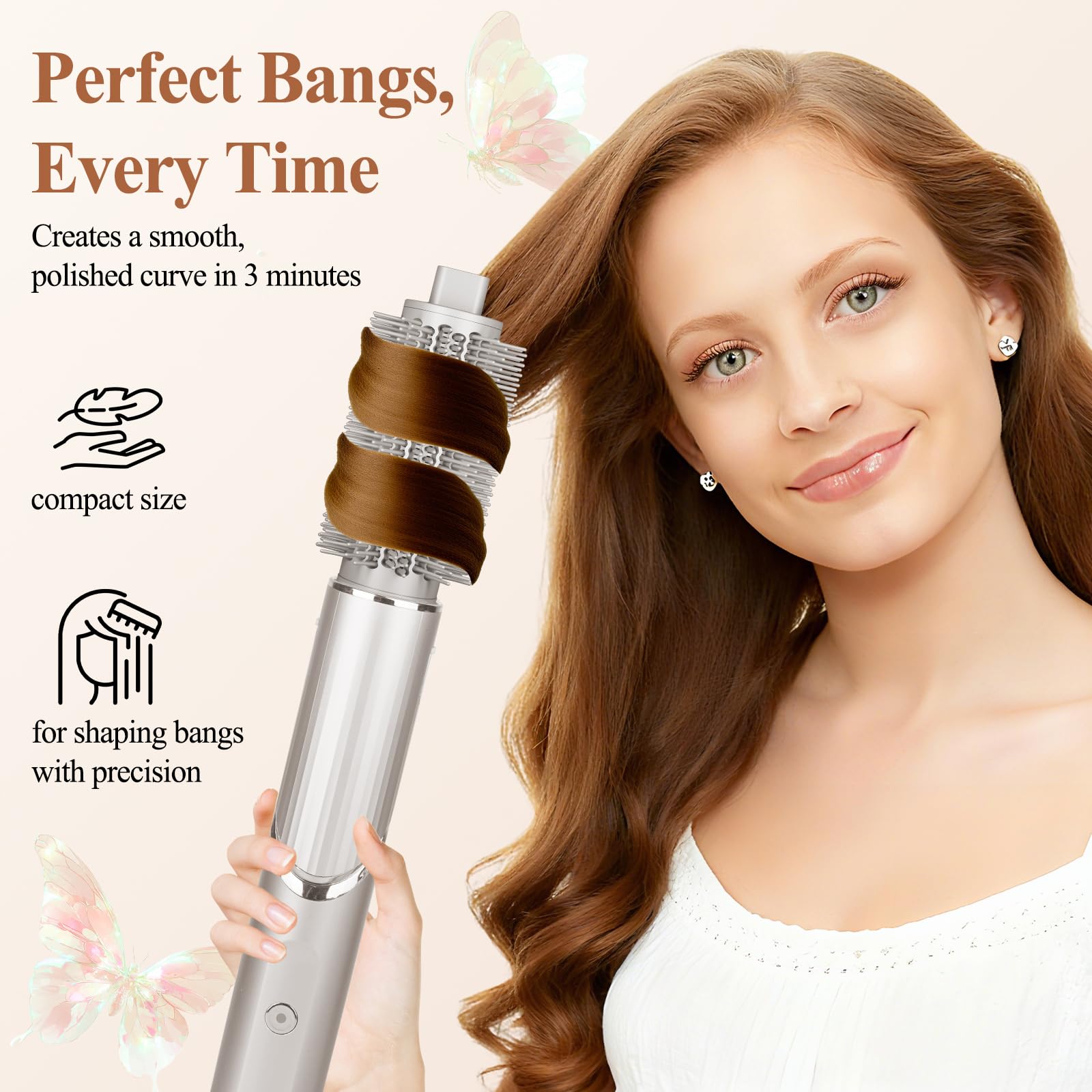 AFDD round brush supports straightening, curling, smoothing, and volumizing