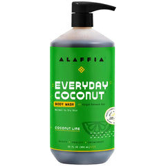 Alaffia EveryDay Coconut Body Wash pump bottle for gentle daily cleansing