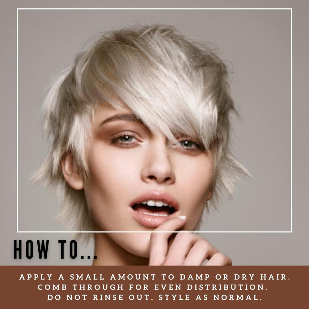 Affinage Kitoko Oil Treatment on hair adds visible shine and manageability.