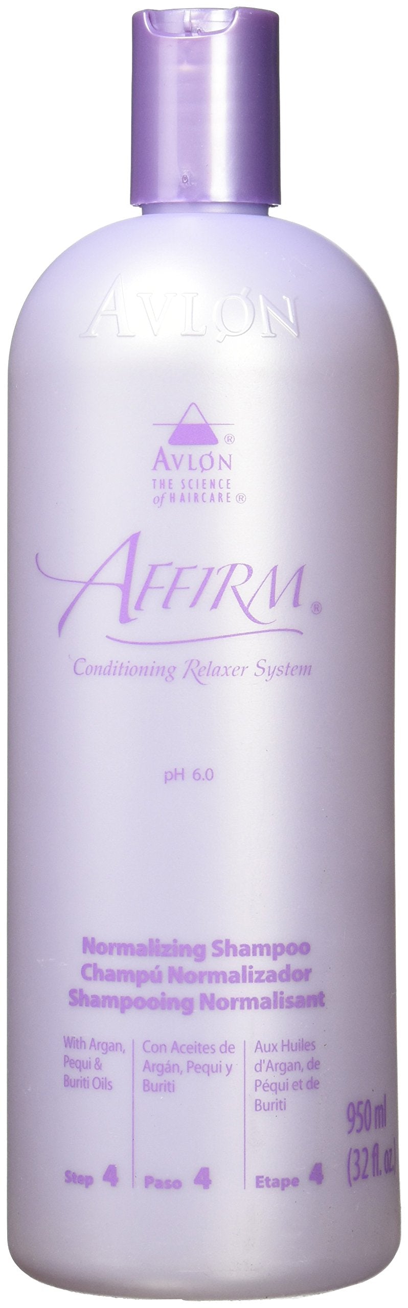 Affirm Avlon Normalizing Shampoo 32 oz bottle for post-relaxer care and pH balance