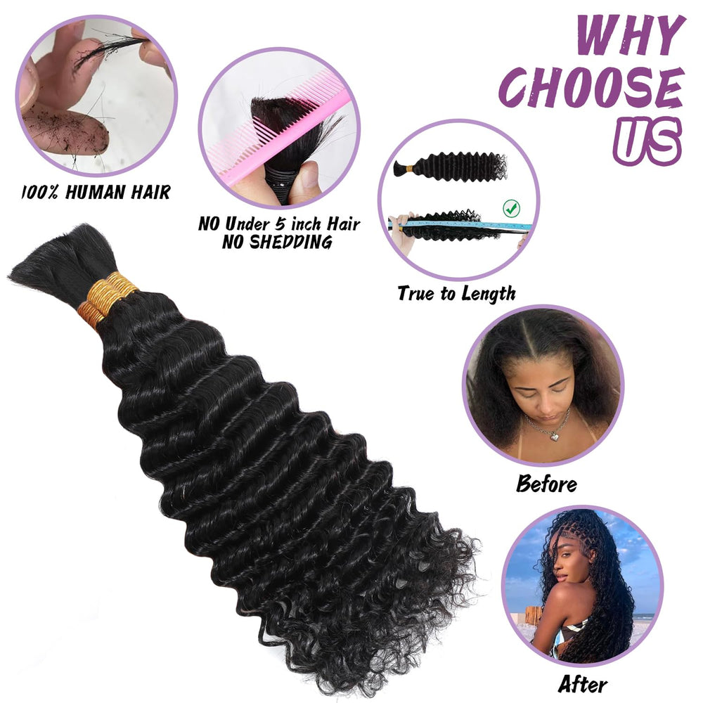 Afihond 110g three-bundles pack provides ready volume for full head braids.