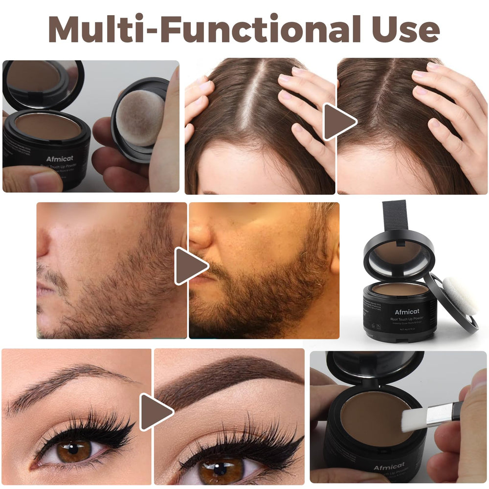 Afmicat polvo para cabello delgado mejora apariencia de densidad.