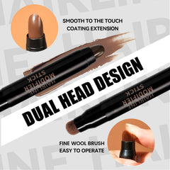 AfmiCat root touch up stick brush application showing soft brush for natural blend