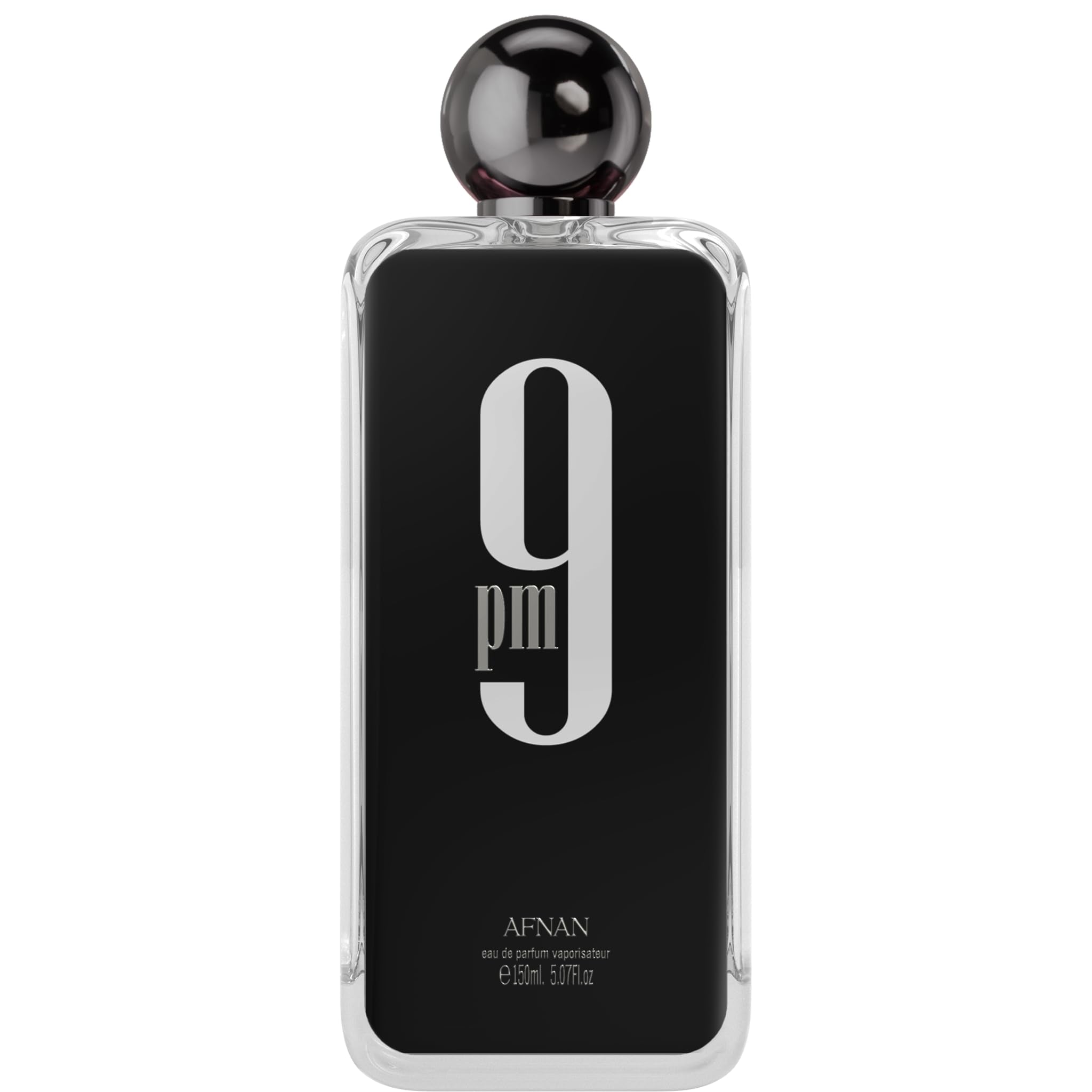 Afnan 9 PM EDP bottle front view for confident daytime wear