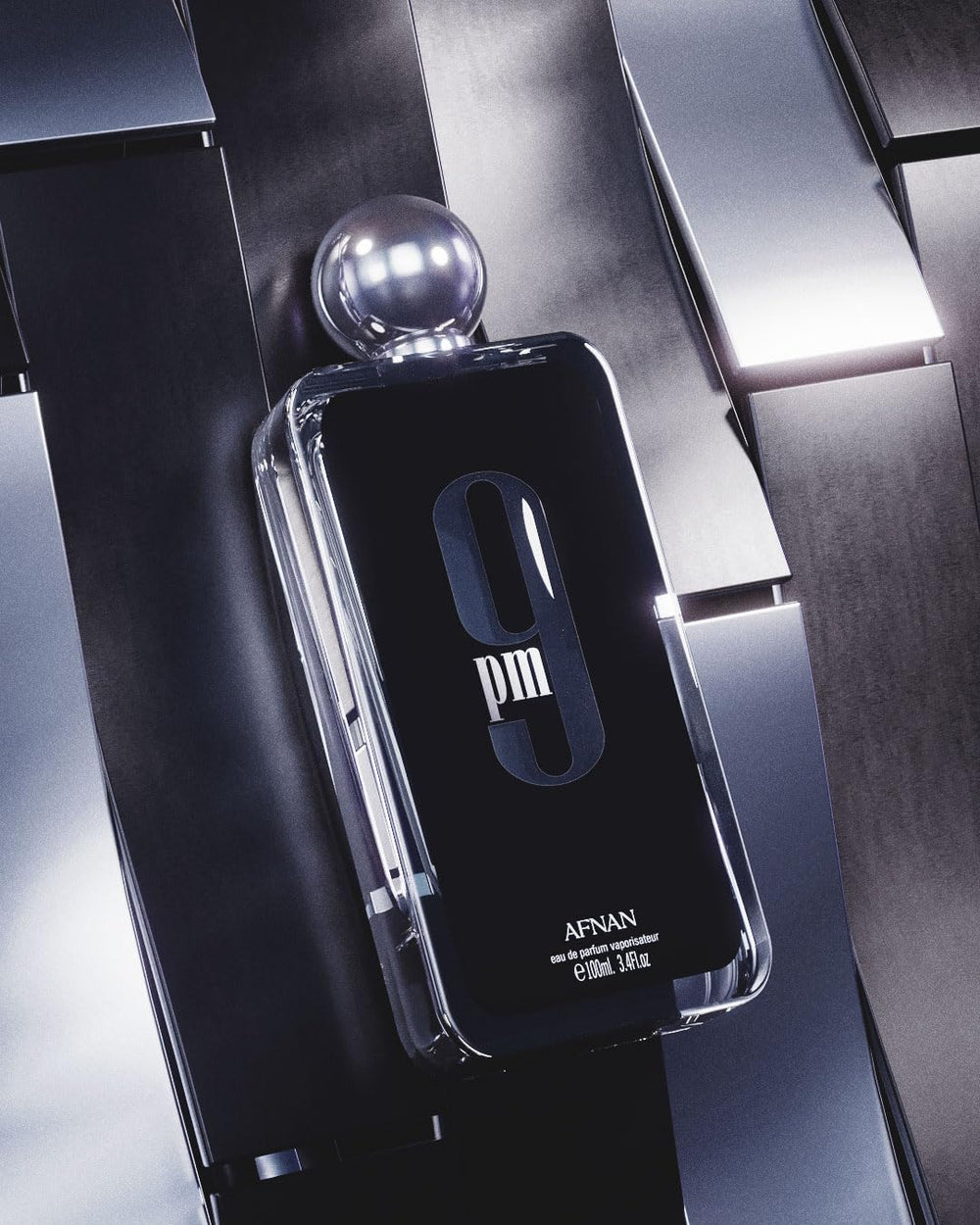 Afnan 9 PM for Men outer box completes a sophisticated fragrance experience.