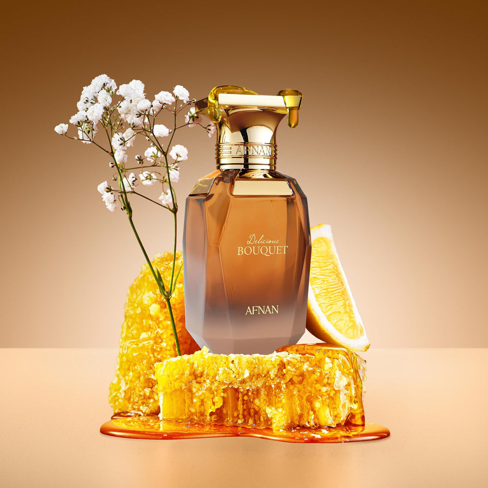Afnan Delicious Bouquet packaging showcases premium gifting presentation for special occasions.