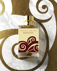 Afnan Edict Amberythme note close-up hinting vanilla-sandalwood warmth