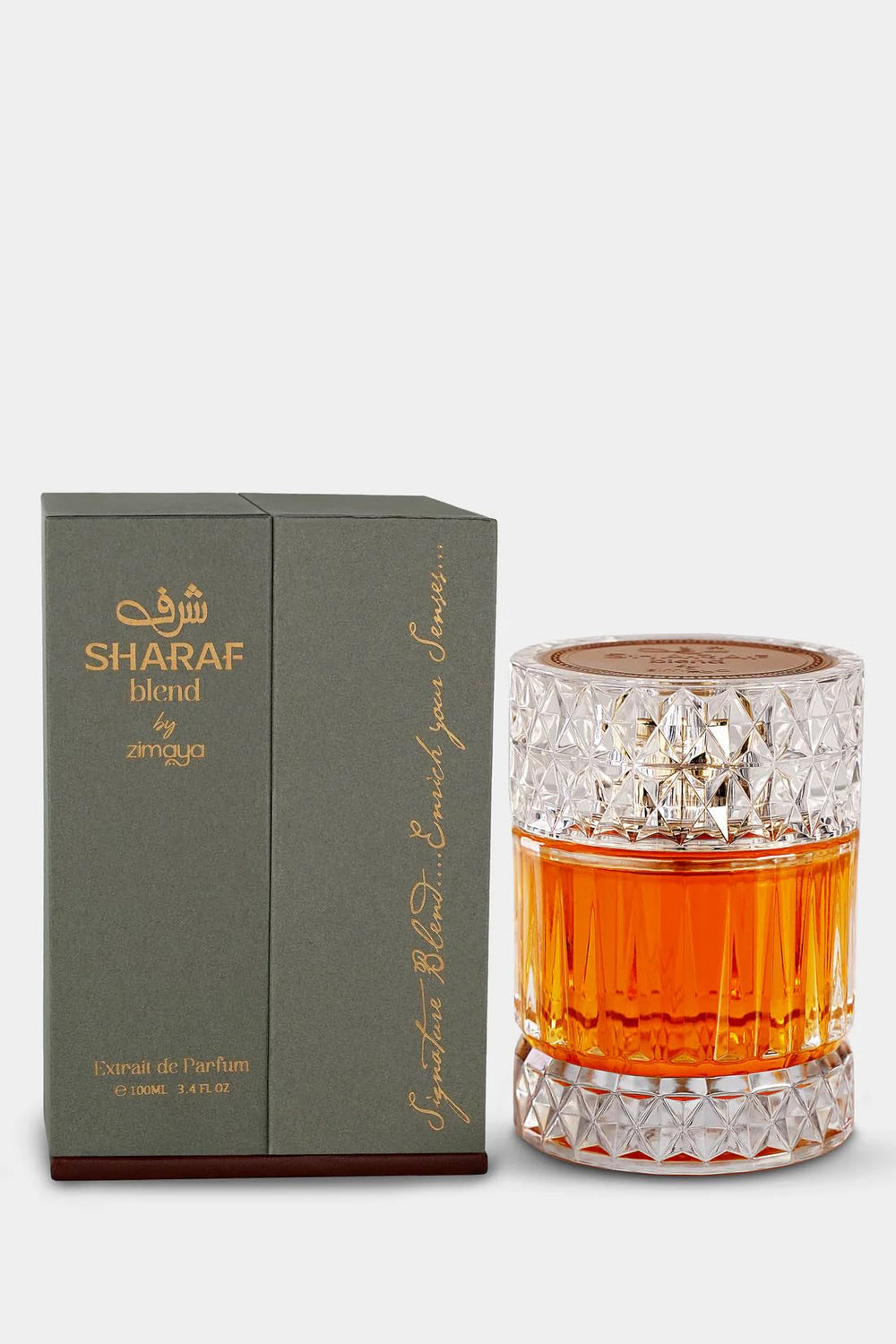 Afnan Macarena Sharaf Blend bottle-side reveals notes for lasting allure