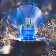 Afnan Rare Reef bottle closeup showing glass texture and premium fragrance quality for refined presence.
