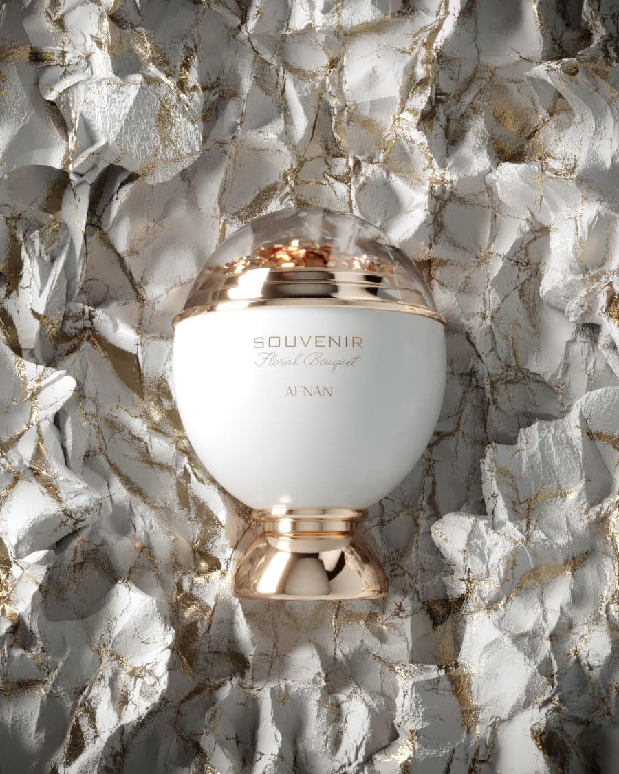 Afnan Souvenir Floral Bouquet application on skin hints long-lasting bloom-inspired scent.