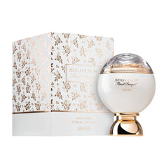 Afnan Souvenir Floral Bouquet cap closeup suggests secure, travel-friendly packaging.