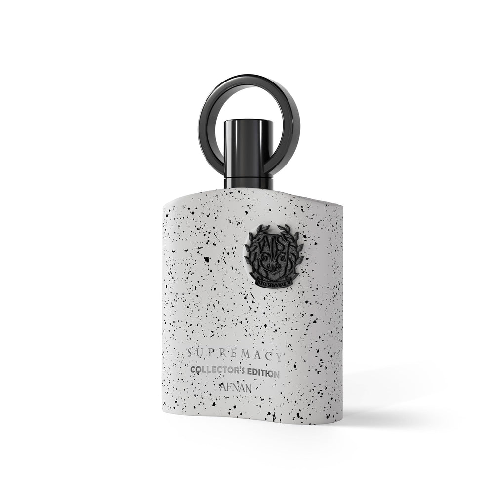Packaging box for Afnan Supremacy Collector Edition communicates luxury gifting appeal.