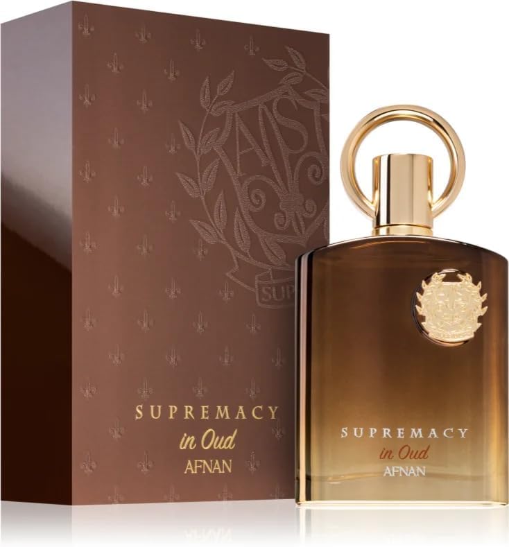 Afnan Supremacy in Oud packaging-box conveys luxury gifting appeal.