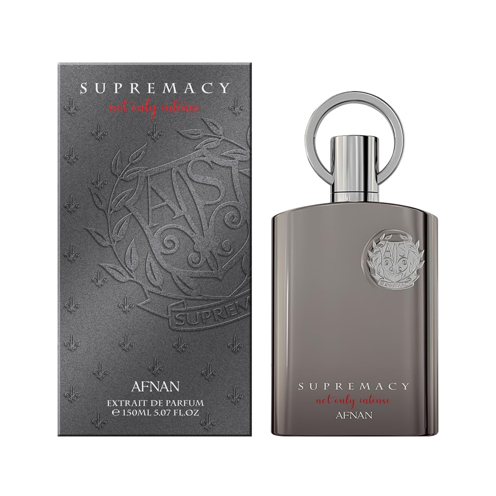 Afnan Supremacy Not Only Intense cap close-up emphasizes premium packaging