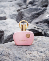 Afnan Supremacy Pink bottle-angle shows fresh wearable fragrance