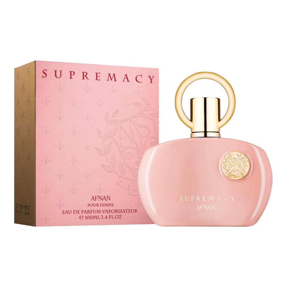 Afnan Supremacy Pink top-notes image highlights a vibrant opening