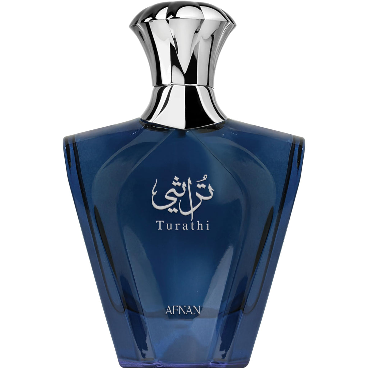Afnan Turathi Blue EDP bottle front for everyday confident style.